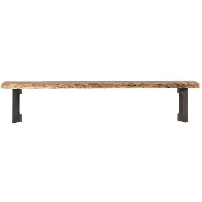 108 Inch Bench Large Smoked Brown Industrial Dining Benches LOOMLAN By Moe's Home