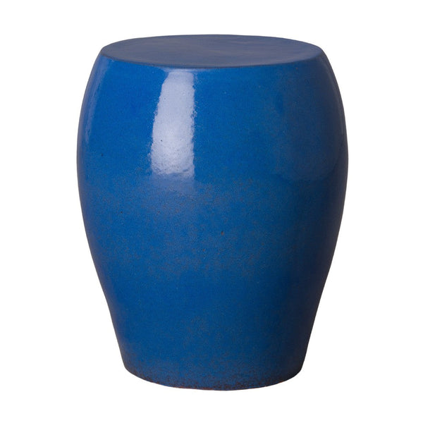 18 in. Seiji Ceramic Garden Stool Side Table-Outdoor Stools-Emissary-Blue-LOOMLAN