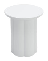 Kogur Aluminum White Round Side Table