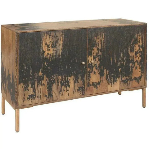 48 Inch Sideboard Small Black Rustic