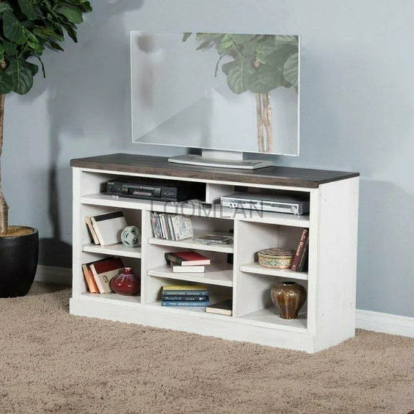 55" and Black TV Console Shelving Media Unit TV Stands & Media Centers LOOMLAN By Sunny D