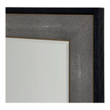 78" Grey Shagreen Gold Accents Retro Leaner Floor Mirror Floor Mirrors LOOMLAN By Moe's Home