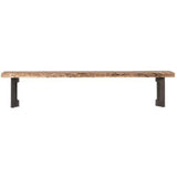92 Inch Bench Small Smoked Brown Industrial Dining Benches LOOMLAN By Moe's Home