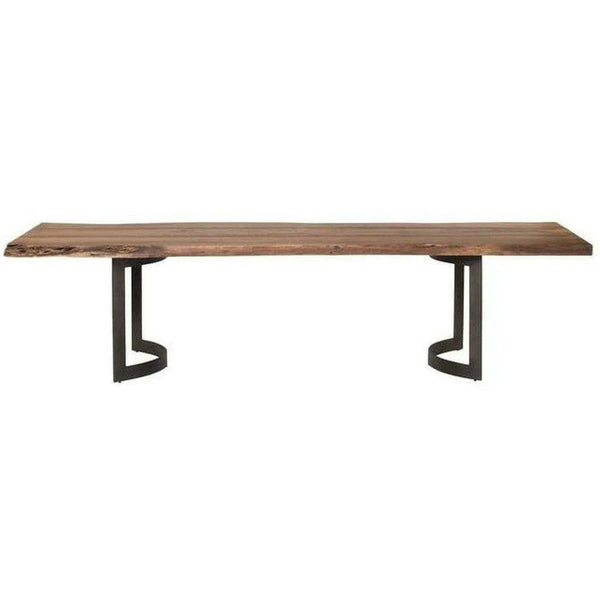 98" Brown Reclaimed Wood Dining Table for 8 People Dining Tables LOOMLAN By Moe's Home