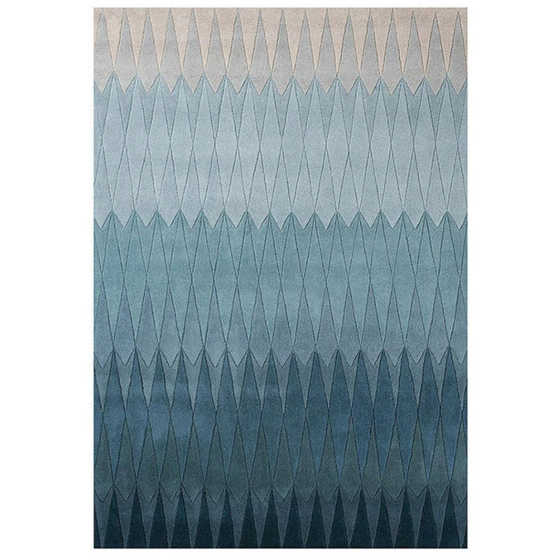Acacia Blue Ombre Handmade Wool Rug By Linie Design
