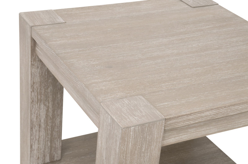 Adler Wood Brown Square End Table