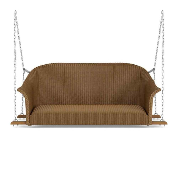 All Seasons Settee Swing With Padded Seat Outdoor Wicker Furniture Outdoor Lounge Sets LOOMLAN By Lloyd Flanders