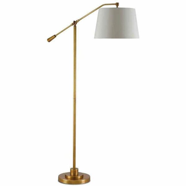 Antique Brass Maxstoke Floor Lamp Floor Lamps LOOMLAN By Currey & Co