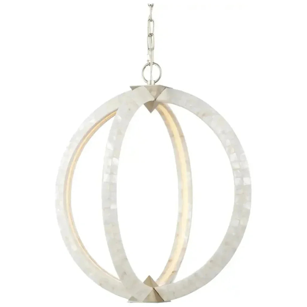 Visual Reference: Arietta Pearl Covered White Orb Chandelier
