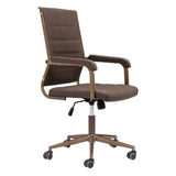 Auction Office Chair Espresso Office Chairs LOOMLAN By Zuo Modern