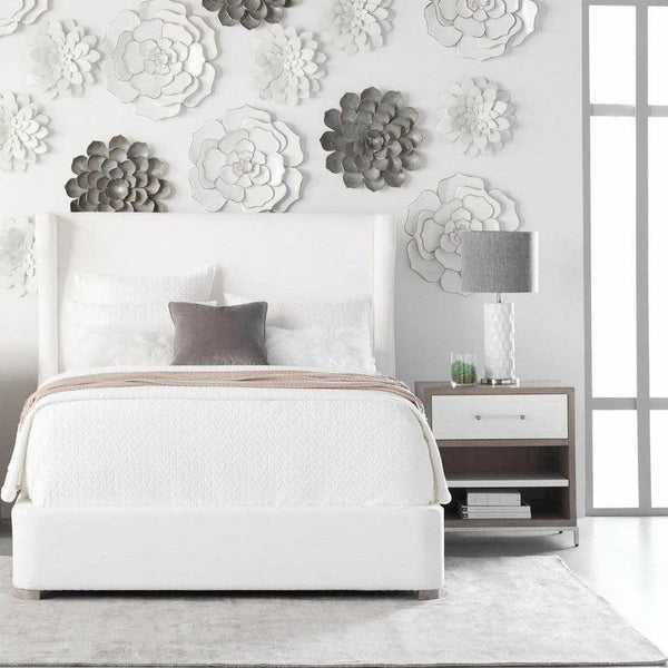Balboa Livesmart Upholstered White Cal King Bed Frame Beds LOOMLAN By Essentials For Living