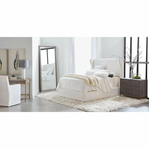 Balboa Livesmart Upholstered White Queen Bed Frame Beds LOOMLAN By Essentials For Living