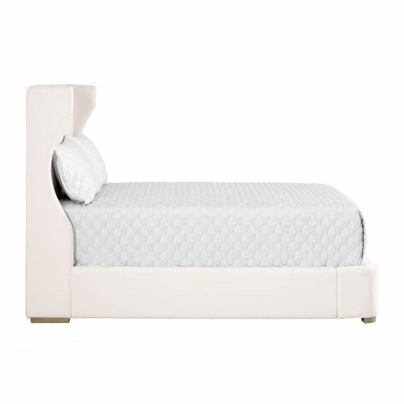 Balboa Livesmart Upholstered White Queen Bed Frame Beds LOOMLAN By Essentials For Living