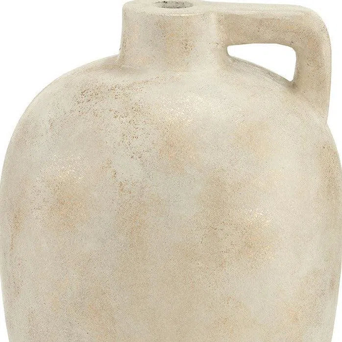 Beige Gold Terre d'Argile Medium Ivory Vase Vases & Jars LOOMLAN By Currey & Co