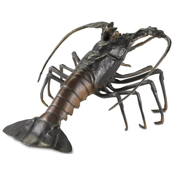 Black Bronze Edo Bronze Lobster Statues & Sculptures LOOMLAN By Currey & Co
