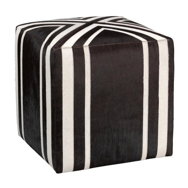 Brown Hide Nantucket Criss Cross Ottoman Ottomans LOOMLAN By Jamie Young