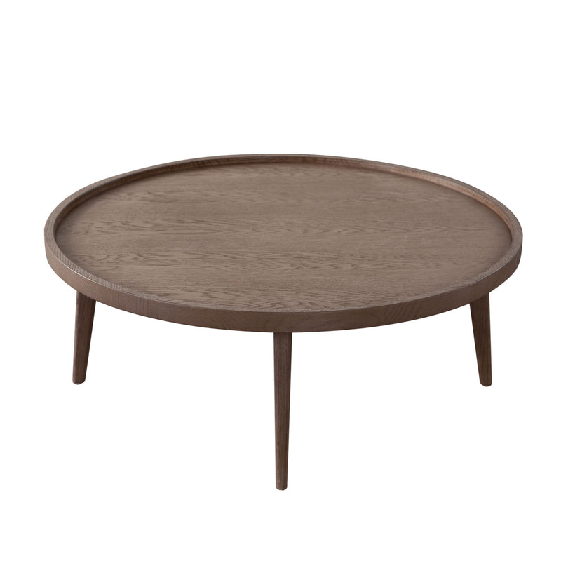 Clover Oak Finish Round Cocktail Table