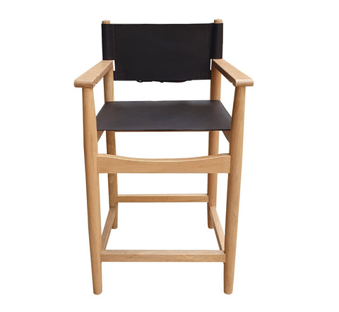 Xavier Vegetable Tanned Leather Counter Stool