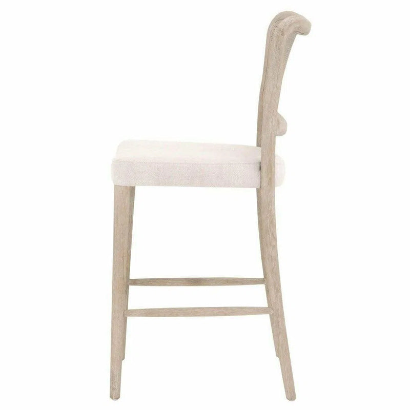 Cela Counter Stool Bisque Natural Gray Oak Cane Counter Stools LOOMLAN By Essentials For Living