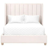 Chandler Wingback Cream Velvet Platform Cal King Bed Frame Beds LOOMLAN By Essentials For Living