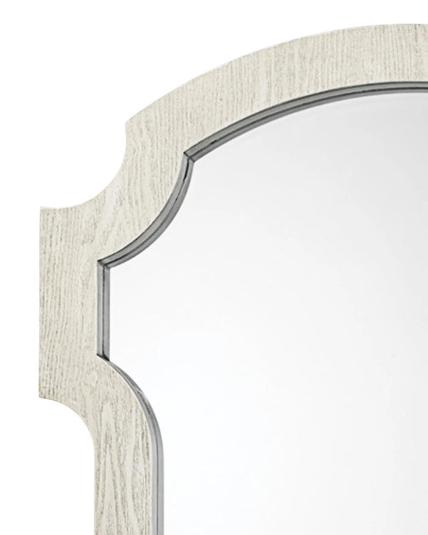 Coastal Style Grey Washed Veneer Estate Wall Mirror Wall Mirrors LOOMLAN By Jamie Young