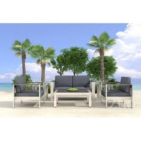 Cosmopolitan Sofa Gray Outdoor Sofas & Loveseats LOOMLAN By Zuo Modern