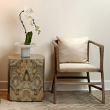 Cream Lacquer Ink Blot Curved Mid Century Modern Side Table Side Tables LOOMLAN By Jamie Young