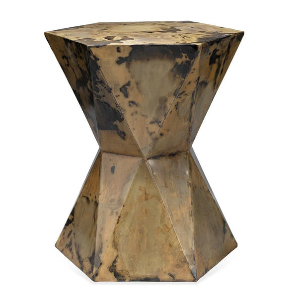 Crown Small Patina Metal Mid Century Modern Side Table Side Tables LOOMLAN By Jamie Young