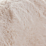 Dawson Yak Sand Natural Faux Fur Armless Accent Chair