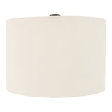 Evie Mango Wood and Textured Cotton Black Table Lamp
