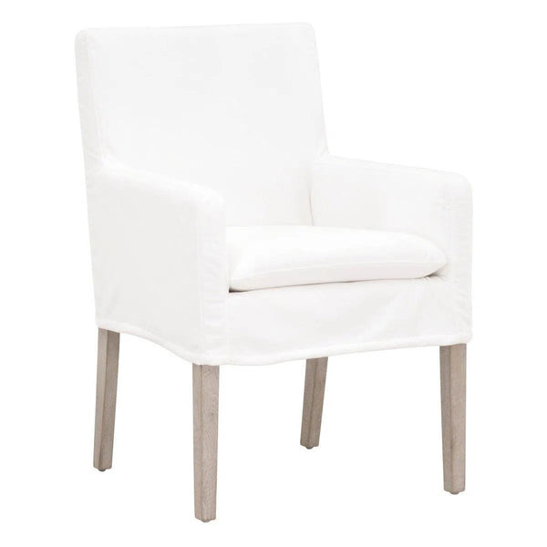Drake Slipcover Arm Chair LiveSmart Peyton-Pearl Performance Dining Chairs LOOMLAN By Essentials For Living