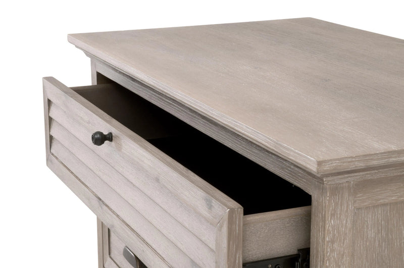 Eden Reclaimed Wood 3 Drawers Nightstand Scandinavian Nightstands LOOMLAN By Essentials For Living