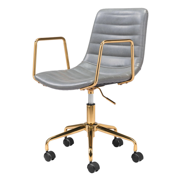 Eric Office Chair Gray Office Chairs LOOMLAN By Zuo Modern
