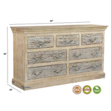 Falker 64 inches White Dresser Dressers LOOMLAN By LOOMLAN