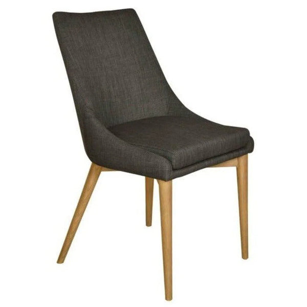 Fritz Side Chair Dark Grey Leg 2PC Set Full Back Dining Chairs LOOMLAN By LHIMPORTS