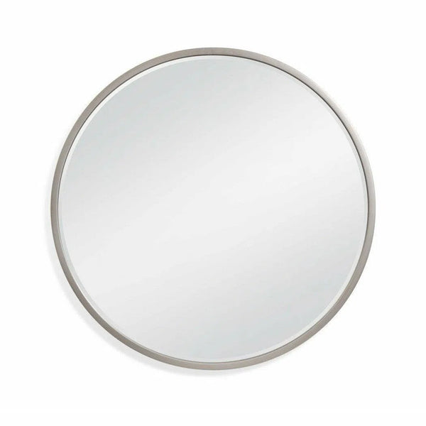 Gibson 36" Round Silver Wall Mirror Wall Mirrors LOOMLAN By Bassett Mirror