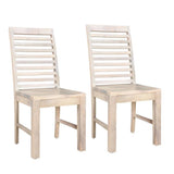 Gillian White Ladder Back Dining Chairs (Set of 2) Dining Chairs LOOMLAN By LOOMLAN