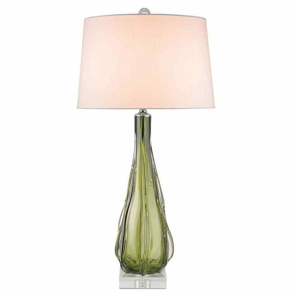 Green Clear Zephyr Table Lamp Table Lamps LOOMLAN By Currey & Co