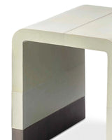 Grey Leather End Table Waterfall Mid Century Modern Side Table Side Tables LOOMLAN By Jamie Young