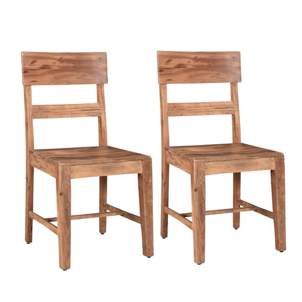 Henderson Brown Slat Back Chairs (Set of 2) Dining Chairs LOOMLAN By LOOMLAN