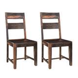 Henderson Dark Brown Wave Edge Dining Chairs (Set of 2) Dining Chairs LOOMLAN By LOOMLAN