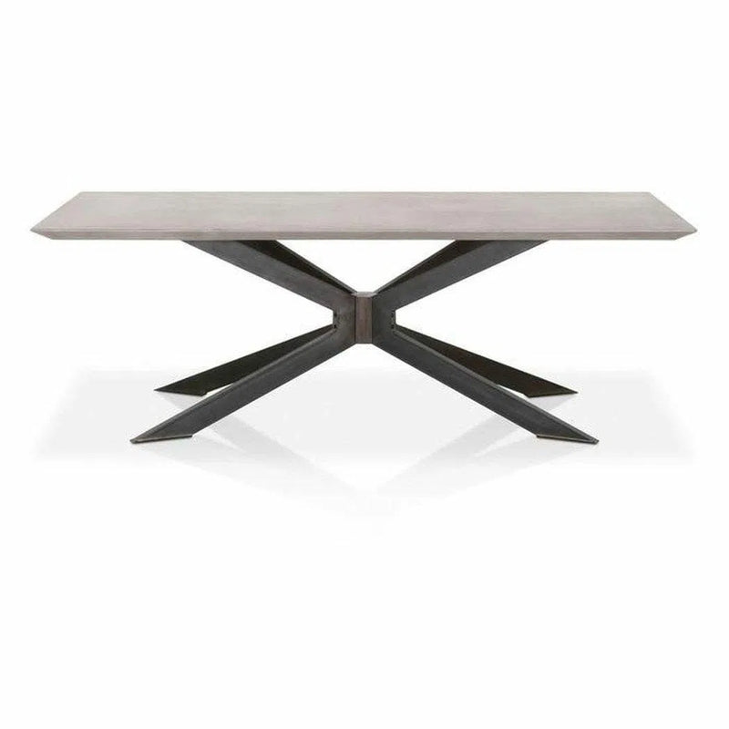 Industry Rectangle Gray Concrete Dining Table Dining Tables LOOMLAN By Essentials For Living