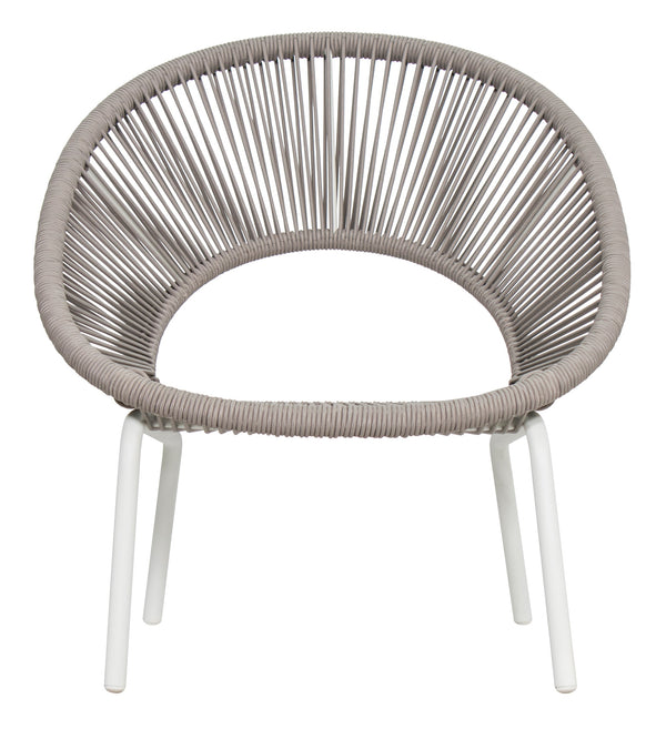 Ionian Lounge Chair - White Outdoor Accent Chair-Outdoor Lounge Chairs-Seasonal Living-LOOMLAN