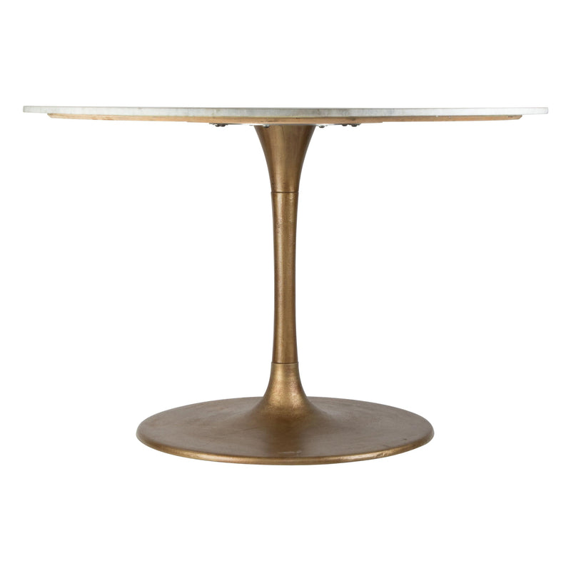 Ithaca Dining Table White & Gold Dining Tables LOOMLAN By Zuo Modern
