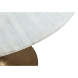 Ithaca Dining Table White & Gold Dining Tables LOOMLAN By Zuo Modern