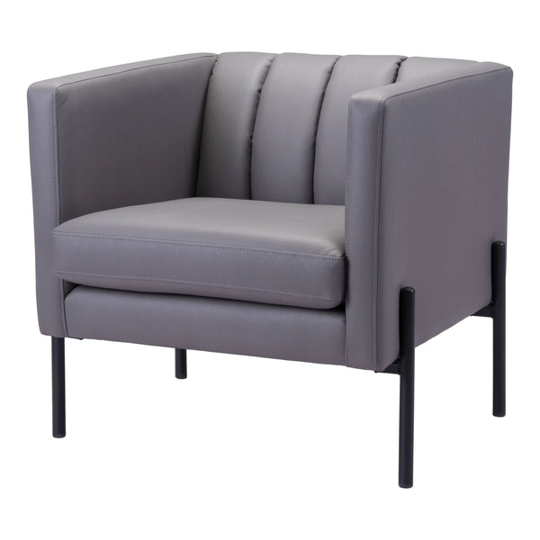 Jess Accent Chair Gray Club Chairs LOOMLAN By Zuo Modern