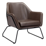 Jose Accent Chair Brown Club Chairs LOOMLAN By Zuo Modern