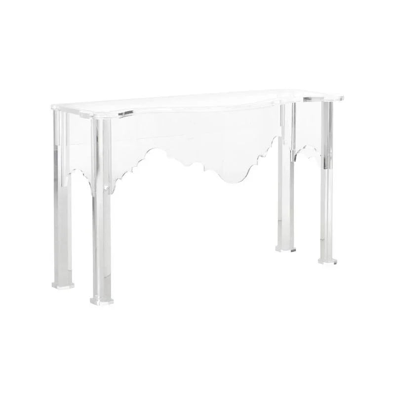 Clear Acrylic Console Table 58 Inch | LOOMLAN