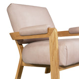 Kervella Full Aniline Nubuck Leather Accent Chair-Accent Chairs-One For Victory-LOOMLAN