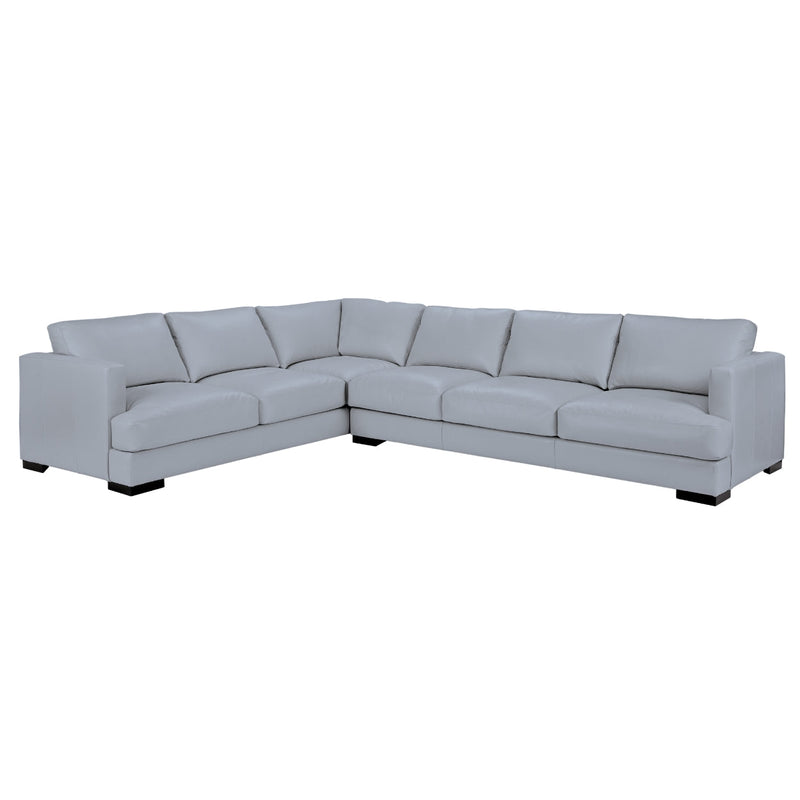 Luxurious Malibu Top Grain Leather L-Shaped Sectional Couch-Sectionals-One For Victory-LOOMLAN